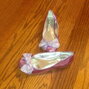 Purple Metallic Girls Dress Shoes